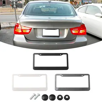License Plate Frames Weather-Proof US Canada License Plate Covers Set For All Standard Cars Front And Rear License Plates