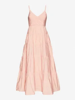 Women Pink Sleeveless Maxi Dress 2020 Spaghetti Strap Spring Summer V Neck Backless Side Buttons Sexy Sweet Sling Long Dresse 
Women Pink Sleeveless Maxi Dress 2020 Spaghetti Strap Spring Summer V Neck Backless Side Buttons Sexy Sweet Sling Long Dresse