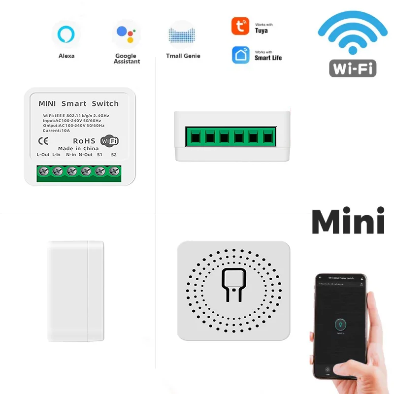 Multifunction Mini Smart Wifi Switch 10A Breaker Two Way Control Timing Switches Smart Home Work With Tuya Alexa Google Home
Multifunction Mini Smart Wifi Switch 10A Breaker Two Way Control Timing Switches Smart Home Work With Tuya Alexa Google Home