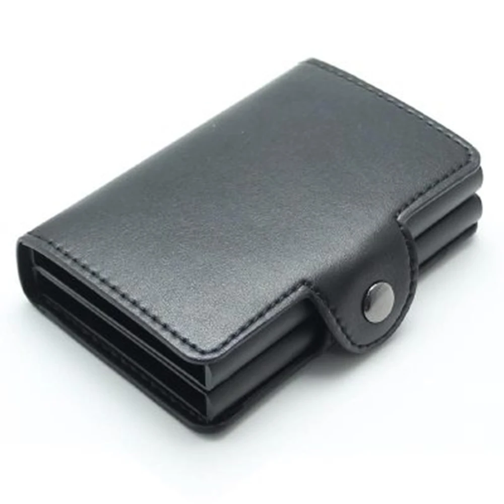 Fashion RFID Business Card Wallet Double Aluminium Box PU Leather Automatic Antimagnetic Metal Wallet Credit ID Card Holder
Fashion RFID Business Card Wallet Double Aluminium Box PU Leather Automatic Antimagnetic Metal Wallet Credit ID Card Holder