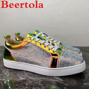 Full Crystal Men's Shoes Shiny Flats Shoes Casual Shoes Discoloration Verge Lighted Round Toe Tenis Masculino Leisure Shoes Men
Full Crystal Men's Shoes Shiny Flats Shoes Casual Shoes Discoloration Verge Lighted Round Toe Tenis Masculino Leisure Shoes Men