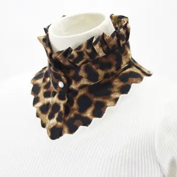 THINKTHENDO Women Vintage Leoaprd Print Chiffon Half-Shirt Sweater Detachable Fake Collar
THINKTHENDO Women Vintage Leoaprd Print Chiffon Half-Shirt Sweater Detachable Fake Collar