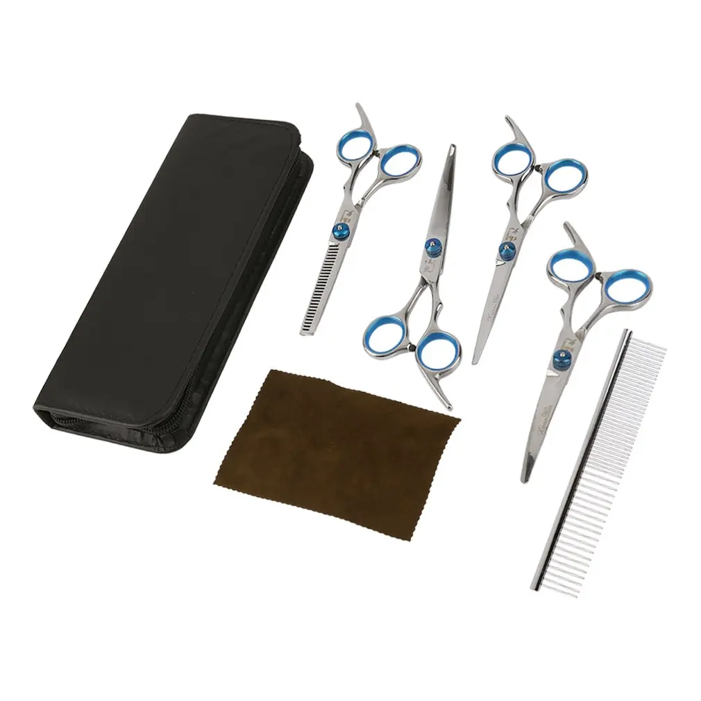 Animals Pet Grooming Scissors Set Haircut Tools Kit Straight & Thinning Shears Comb Pet Haircut Hairdressing Tools 6PCS/Set
Animals Pet Grooming Scissors Set Haircut Tools Kit Straight & Thinning Shears Comb Pet Haircut Hairdressing Tools 6PCS/Set