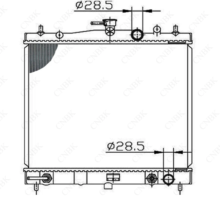 Фото Радиатор для Nissan Cube Mirch Micra K12 92 02 алюминиевый пластиковый - купить