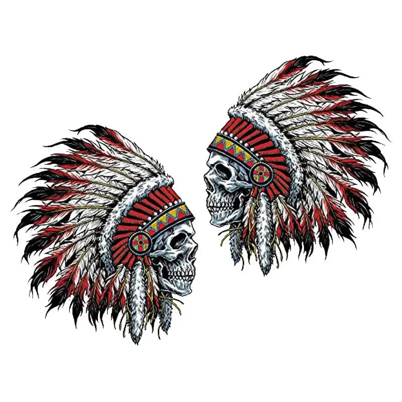 Small Town 10.2CM*12.2CM 2X AMENRICAN LNDIAN CHIEFTAIN SKULL Reflective Car Sticker Motorcycle Parts C1-7083
Small Town 10.2CM*12.2CM 2X AMENRICAN LNDIAN CHIEFTAIN SKULL Reflective Car Sticker Motorcycle Parts C1-7083