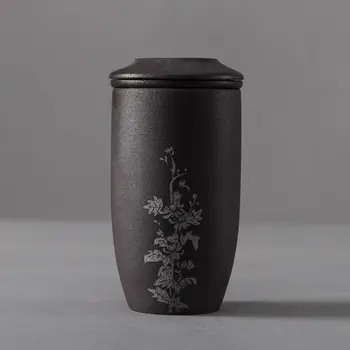 Dull Polish Mug Ceramic With Lid Filter Tea Cup Office Tea Cup 
Dull Polish Mug Ceramic With Lid Filter Tea Cup Office Tea Cup