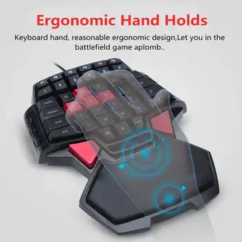 Single Hand Gaming Keyboard Portable Mini USB Wired Keypad for PS4 PC Gamer Ergonomic Keyboard One-handed PC Laptop
Single Hand Gaming Keyboard Portable Mini USB Wired Keypad for PS4 PC Gamer Ergonomic Keyboard One-handed PC Laptop