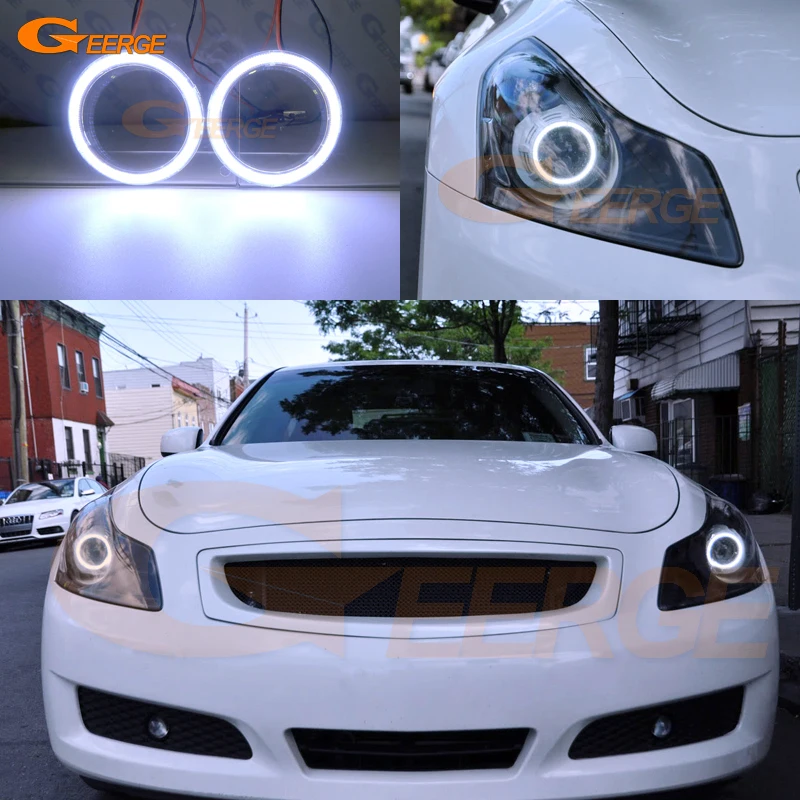 Отличный COB led angel eyes halo ring ультра яркий дневной светильник для INFINITI G35 G37 2007 2008 2009