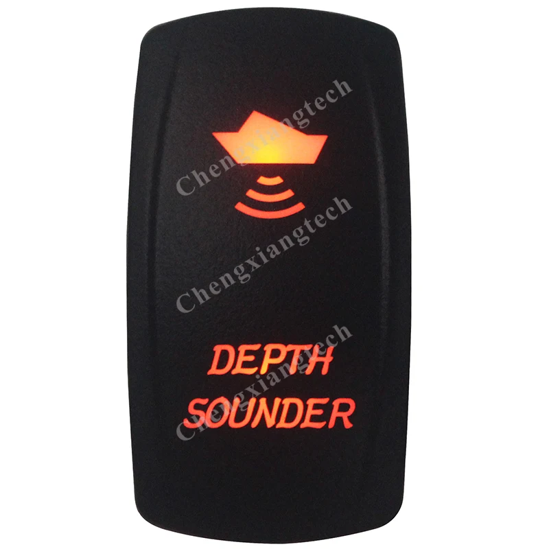 Marine Grade Waterproof IP66 DEPTH SOUNDER Rocker Switch AMBER Led lamp 5 Pin ON/OFF SPST DC12V 24V
Marine Grade Waterproof IP66 DEPTH SOUNDER Rocker Switch AMBER Led lamp 5 Pin ON/OFF SPST DC12V 24V