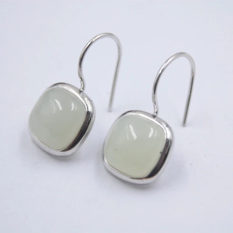 Pure 925 Sterling Silver Drop Earrings For Women with Natural Cushion Nephrite
Pure 925 Sterling Silver Drop Earrings For Women with Natural Cushion Nephrite