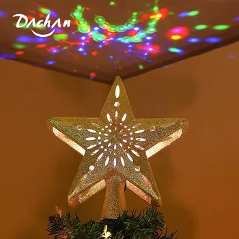 Gold Star Christmas Tree Topper, Glitter Lighted Star Tree with Adjustable Rotating Magic Rainbow Projector light
Gold Star Christmas Tree Topper, Glitter Lighted Star Tree with Adjustable Rotating Magic Rainbow Projector light