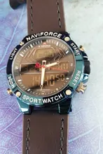 NAVIFORCE-relojes deportivos de lujo para hombre, pulsera de cuarzo con cronógrafo Digital, alarma, resistente al agua, militar, Masculino