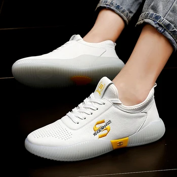 Vogue Men Leather Casual Shoes Nice New Summer Fashion Flats Shoes High Quality Breathable Holes Luxury Leisure Shoes 38-55
Vogue Men Leather Casual Shoes Nice New Summer Fashion Flats Shoes High Quality Breathable Holes Luxury Leisure Shoes 38-55