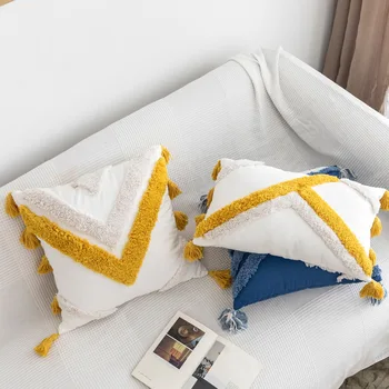 Handmade Cushion Cover Moroccan Style Abstract Zigzag Navy Blue Pillowcase Tassels Fringe Square Rectangle Pillow Cover ZM714
Handmade Cushion Cover Moroccan Style Abstract Zigzag Navy Blue Pillowcase Tassels Fringe Square Rectangle Pillow Cover ZM714