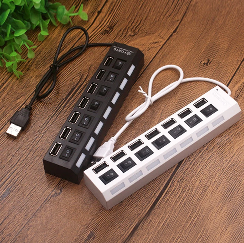 Hermecury Universal USB Hub 7 Port USB 2.0 With Independent Switch Control Splitter Cable Adapter For Laptop PC Mouse Gamebpad
Hermecury Universal USB Hub 7 Port USB 2.0 With Independent Switch Control Splitter Cable Adapter For Laptop PC Mouse Gamebpad