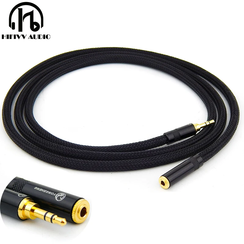 HiFi cable 3.5mm female to Male 3 Pos Line In Car Aux Cable Headphone Amplifier Audio Extension | Электроника