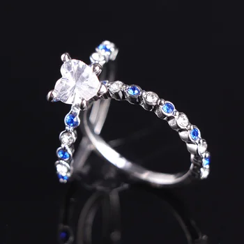 Classic Women Ring Fashion White Heart-shaped Blue Crystal Ring Accessories Jewelry For Female Friend Best Gift
Classic Women Ring Fashion White Heart-shaped Blue Crystal Ring Accessories Jewelry For Female Friend Best Gift