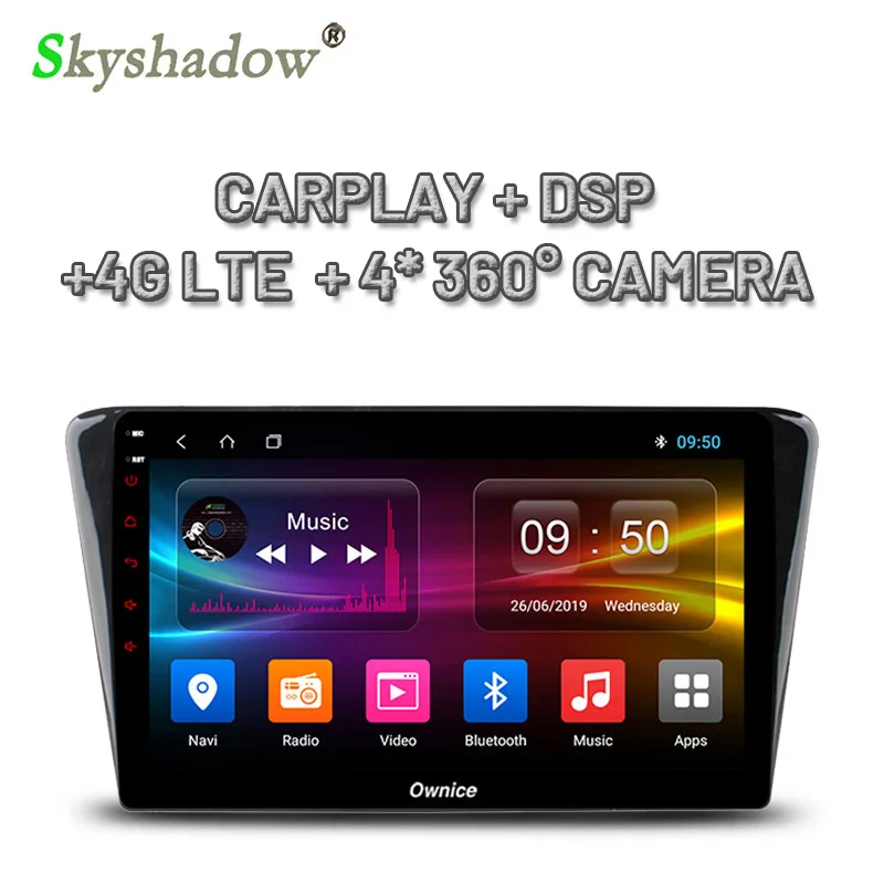 DSP IPS 360 панорамная камера Android 9 0 4G + 64G Автомобильный dvd-плеер GPS карта RDS радио Bluetooth