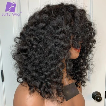 200% Density Short Curly Wigs With Bangs Brazilian Remy Human Hair Machine Made Wig With Scalp Top Spin For Black Women Luffywig
200% Density Short Curly Wigs With Bangs Brazilian Remy Human Hair Machine Made Wig With Scalp Top Spin For Black Women Luffywig