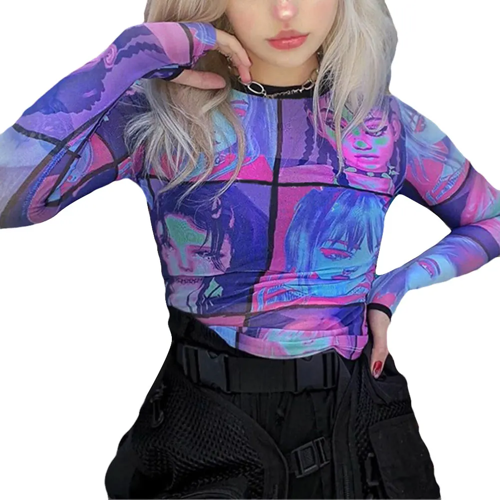 BB Sexy Women Stylish Mesh Sheer See Through T-shirt Clubwear Tops Print Long Sleeve O-neck T-shirt Outwear Summer T-shirt Hot
BB Sexy Women Stylish Mesh Sheer See Through T-shirt Clubwear Tops Print Long Sleeve O-neck T-shirt Outwear Summer T-shirt Hot