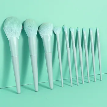 10pcs Eye Makeup Brushes Set Eyeshadow Eyeliner Eyebrows Fundation Powder Concealer Blush Professional Face Makeup Brush