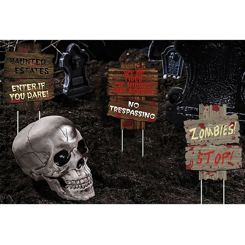6PCS Halloween Decorations Yard Signs Stakes Beware Props Outdoor Decor Halloween Accessories @LS
6PCS Halloween Decorations Yard Signs Stakes Beware Props Outdoor Decor Halloween Accessories @LS