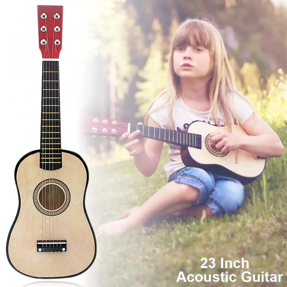 Guitar 23 Inch Basswood Acoustic Guitar Wood Color 6 String Musical Instrument with Guitar Pick and String
Guitar 23 Inch Basswood Acoustic Guitar Wood Color 6 String Musical Instrument with Guitar Pick and String
