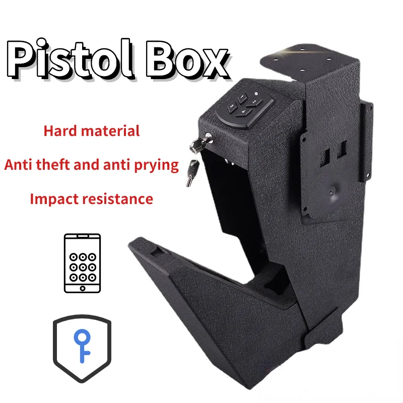 

Portable Gun Safes Password Pistol Safe Box Gun Safes Anti-Burglary Electronic Code Password Unlock Security Gun Box With Keys