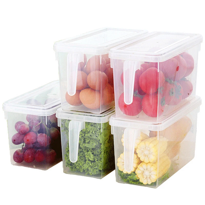 Plastic Refrigerator Storage Box With Handle Vegetable Fruit Food Crisper Storage Container Boxes Kitchen Organizer
Plastic Refrigerator Storage Box With Handle Vegetable Fruit Food Crisper Storage Container Boxes Kitchen Organizer