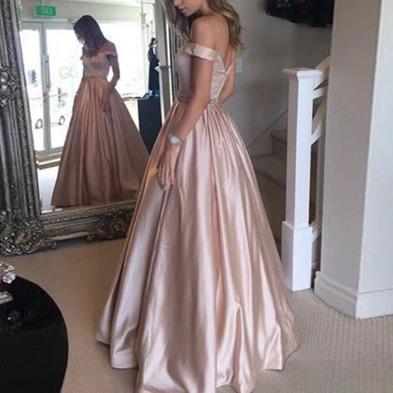 2019 Women Evening Ball Gown Dress Sexy Off-shoulder Big Swing Solid Color Ladies Dresses
2019 Women Evening Ball Gown Dress Sexy Off-shoulder Big Swing Solid Color Ladies Dresses