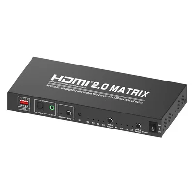 4K 60HZ 4x2 HDMI 2.0 Matrix Switch 4 In 2 Out HDMI Matrix Monitor Splitter Converter 3D HDR EDID ARC SPDIF R/L Audio Extractor
4K 60HZ 4x2 HDMI 2.0 Matrix Switch 4 In 2 Out HDMI Matrix Monitor Splitter Converter 3D HDR EDID ARC SPDIF R/L Audio Extractor