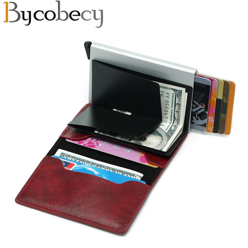 Bycobecy Black Metal Anti Rfid Wallet Credit Id Card Holder Men Women Business Cardholder Cash Card Pocket Case Card Holder 
Bycobecy Black Metal Anti Rfid Wallet Credit Id Card Holder Men Women Business Cardholder Cash Card Pocket Case Card Holder