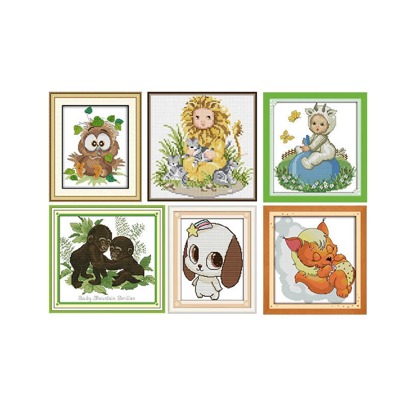 Joy Sunday Cross Stitch Animal Baby Series Paintings 11CT 14CT DMS Counted Cross Stitch Kits Embroidery Kits DIY Needlework
Joy Sunday Cross Stitch Animal Baby Series Paintings 11CT 14CT DMS Counted Cross Stitch Kits Embroidery Kits DIY Needlework