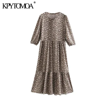 Vintage Stylish Leopard Print Maxi Dress Women 2020 Fashion O Neck Three Quarter Sleeve Pleated Female Dresses Vestidos Mujer
Vintage Stylish Leopard Print Maxi Dress Women 2020 Fashion O Neck Three Quarter Sleeve Pleated Female Dresses Vestidos Mujer