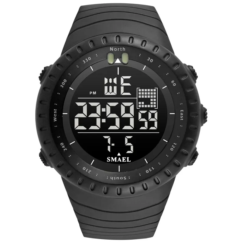 Мужские электронные наручные часы SMAEL брендовые цифровые водонепроницаемые