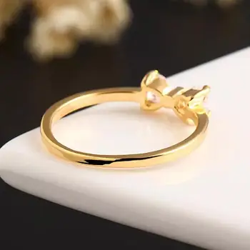 V-160 Korean Style Gold Color Wedding Ring For Women Sweet Cute Austria Zircon Bow Birthday Gift Fashion Jewelry Dropshipping
V-160 Korean Style Gold Color Wedding Ring For Women Sweet Cute Austria Zircon Bow Birthday Gift Fashion Jewelry Dropshipping