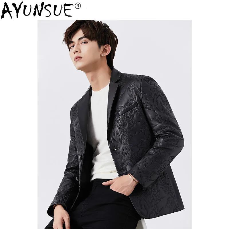 AYUNSUE Men's Genuine Leather Jacket Men Clothing Sheepskin Suit Embroidery Korean Coat Luxury Clothes Male Ropa Hombre LXR550
AYUNSUE Men's Genuine Leather Jacket Men Clothing Sheepskin Suit Embroidery Korean Coat Luxury Clothes Male Ropa Hombre LXR550