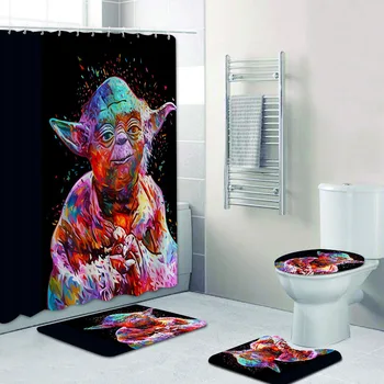 Darth Vader Yoda Star Wars Bathroom Set for Home Decor Star Wars Waterproof Bath Curtain for Shower Bath Mat Carpet Toilet Rug
Darth Vader Yoda Star Wars Bathroom Set for Home Decor Star Wars Waterproof Bath Curtain for Shower Bath Mat Carpet Toilet Rug