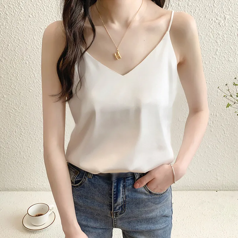 Korean Silk Women Tops Camisole Women Silk Sleeveless Basic Top Camis Sexy Satin Halter Top Plus Size XXXL Woman Satin Camisole
Korean Silk Women Tops Camisole Women Silk Sleeveless Basic Top Camis Sexy Satin Halter Top Plus Size XXXL Woman Satin Camisole