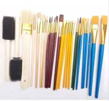 25Pcs Paint Brush Assorted Sizes Soft Multifunctional Wool Fiber Paint Brushes Set For Watercolour Oil Painting Acrylic Painting 
25Pcs Paint Brush Assorted Sizes Soft Multifunctional Wool Fiber Paint Brushes Set For Watercolour Oil Painting Acrylic Painting