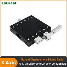 X Axis Manual Displacement Platform Linear Stage Micrometer Sliding Table Cross Roller Guide LX70-L LX80-C LX90-R LX100-L LX125
X Axis Manual Displacement Platform Linear Stage Micrometer Sliding Table Cross Roller Guide LX70-L LX80-C LX90-R LX100-L LX125