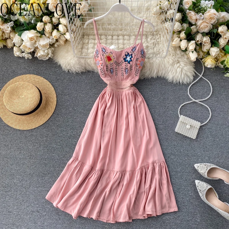 OCEANLOVE Embdroidery Floral Vestidos Beach Style High Waist Sexy Summer Dress Women A-line Sweet V Neck Dresses Retro 15835
OCEANLOVE Embdroidery Floral Vestidos Beach Style High Waist Sexy Summer Dress Women A-line Sweet V Neck Dresses Retro 15835