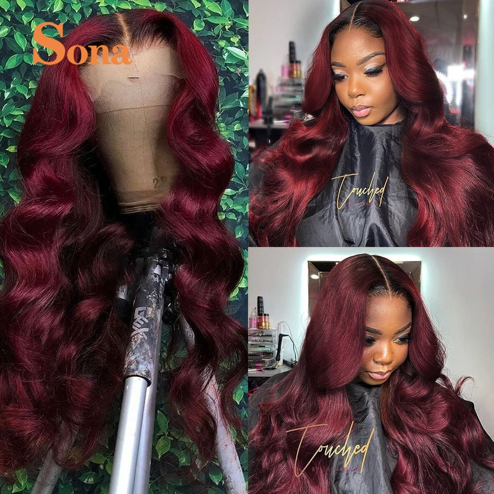 Burgundy Lace Front Wigs Colored 180% Density 13X4 Red Lace Frontal Human Hair Wigs for Women Ombre Transparent Lace Wig
Burgundy Lace Front Wigs Colored 180% Density 13X4 Red Lace Frontal Human Hair Wigs for Women Ombre Transparent Lace Wig