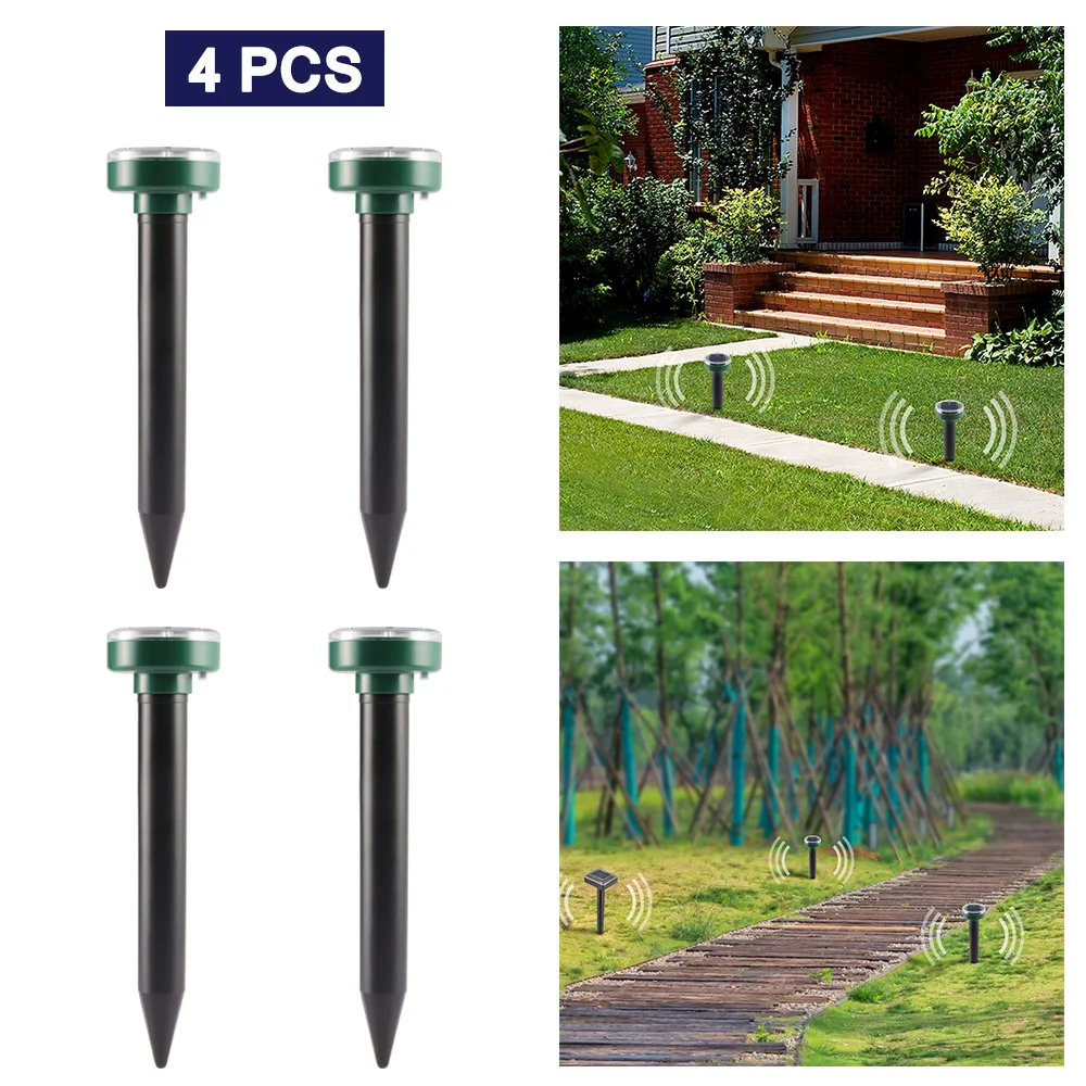 4pcs Outdoor Garden Mole Repellent Solar Power Ultrasonic Mole Snake Bird Mosquito Mouse Ultrasonic Pest Repeller Control
4pcs Outdoor Garden Mole Repellent Solar Power Ultrasonic Mole Snake Bird Mosquito Mouse Ultrasonic Pest Repeller Control