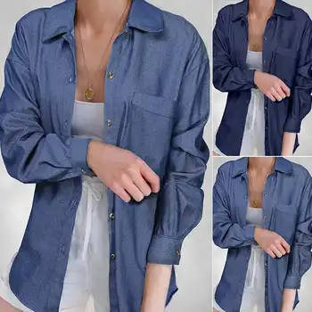 S 5XL ZANZEA 2020 Plus Size Denim Blue Shirts Women Casual Loose Turn Down Collar Blouses Button Down Work OL Tops Tunic Blusas
S 5XL ZANZEA 2020 Plus Size Denim Blue Shirts Women Casual Loose Turn Down Collar Blouses Button Down Work OL Tops Tunic Blusas