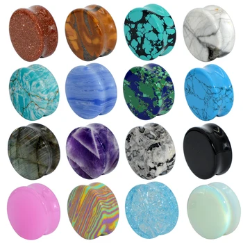 2PCS/Lot Stone Ear Plugs Gauges Earrings Women Men Ear Plug Flesh Tunnel Piercing Expander Ear Stretcher Body Piercing Jewelry
2PCS/Lot Stone Ear Plugs Gauges Earrings Women Men Ear Plug Flesh Tunnel Piercing Expander Ear Stretcher Body Piercing Jewelry