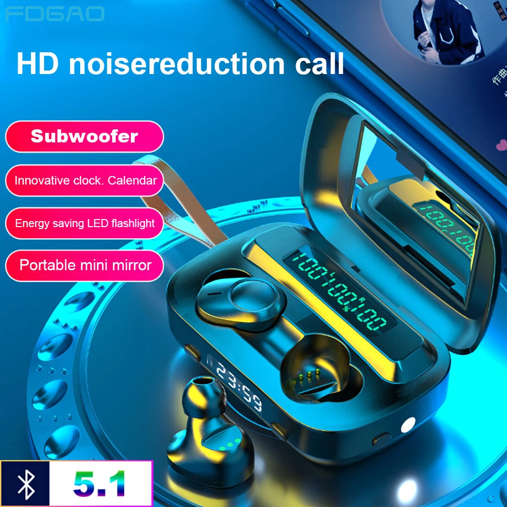 Bluetooth Wireless Headphones with Mic Sports 2000mAh Charging Box Waterproof TWS Earphones Touch Control Headsets Earbuds Phone
Bluetooth Wireless Headphones with Mic Sports 2000mAh Charging Box Waterproof TWS Earphones Touch Control Headsets Earbuds Phone