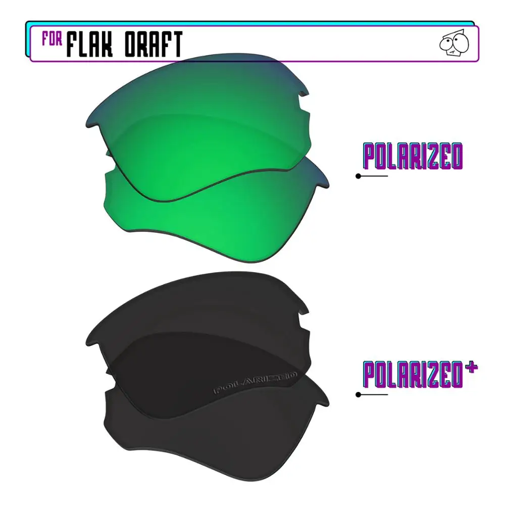 EZReplace Polarized Replacement Lenses for - Oakley Flak Draft Sunglasses - Black P Plus-Green P
EZReplace Polarized Replacement Lenses for - Oakley Flak Draft Sunglasses - Black P Plus-Green P