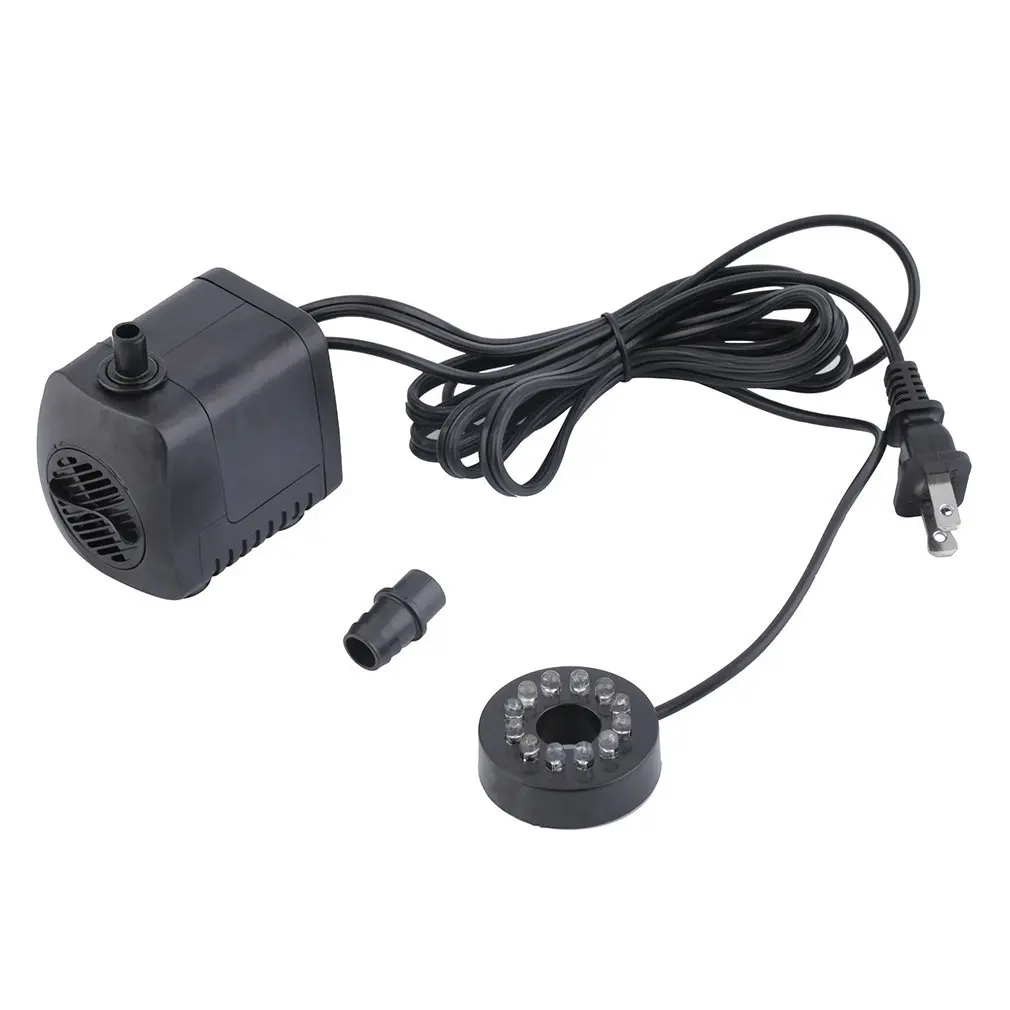 220-240V US Plug Submersible Water Pump With 12 LED lights 600L / H 10 W For Aquarium Fish Tank Pond Fountain
220-240V US Plug Submersible Water Pump With 12 LED lights 600L / H 10 W For Aquarium Fish Tank Pond Fountain