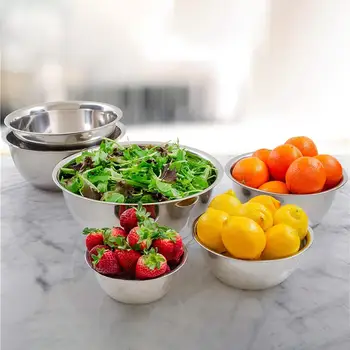 5Pcs Stainless Steel Nesting Mixing Bowls Kitchen Salad Food Storage Container bowl set bowl kitchen Kitchen tableware cocina
5Pcs Stainless Steel Nesting Mixing Bowls Kitchen Salad Food Storage Container bowl set bowl kitchen Kitchen tableware cocina